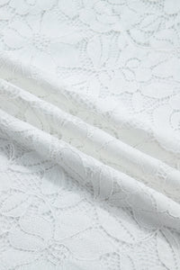 White Lace (80% Cotton) Top with Torso Lining