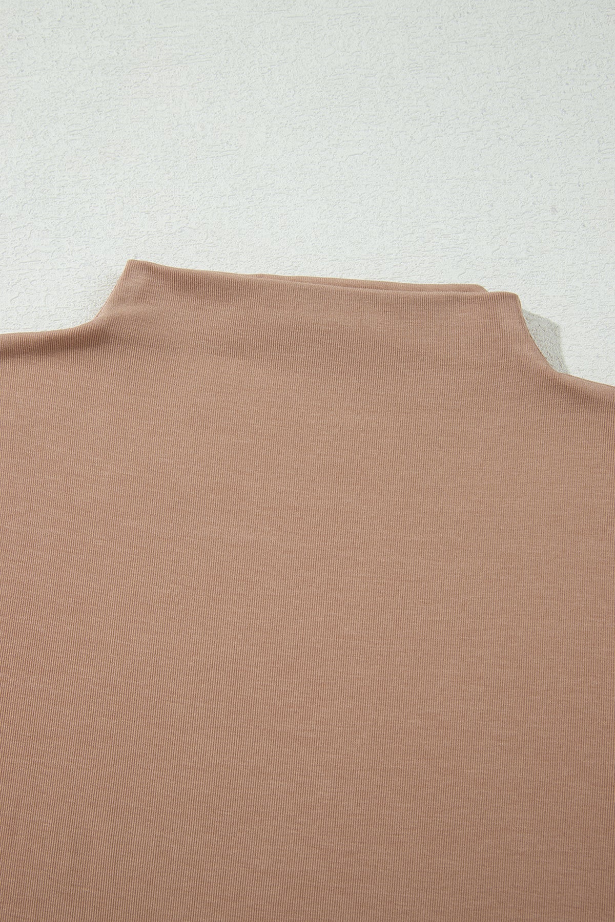 Elevated, Fitted (Light Brown) Mock Neck Long Sleeve Shirt