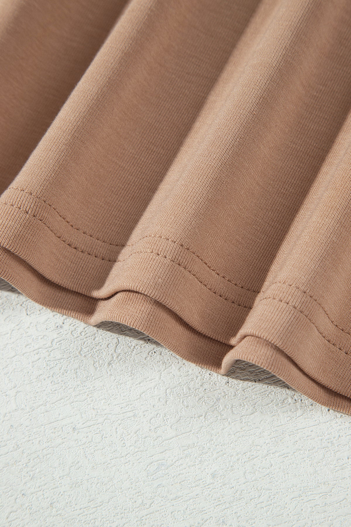 Elevated, Fitted (Light Brown) Mock Neck Long Sleeve Shirt