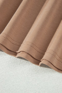 Elevated, Fitted (Light Brown) Mock Neck Long Sleeve Shirt