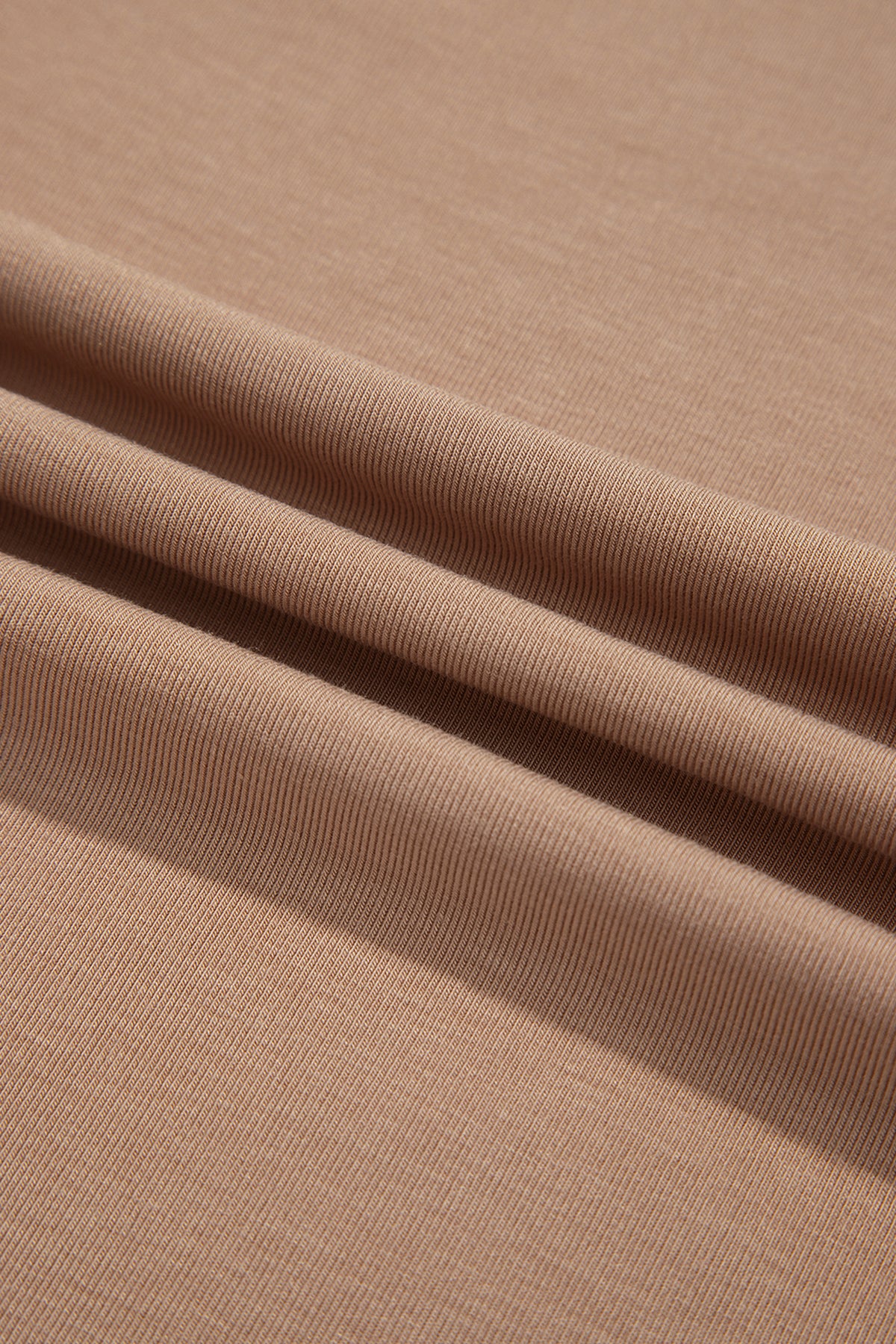 Elevated, Fitted (Light Brown) Mock Neck Long Sleeve Shirt