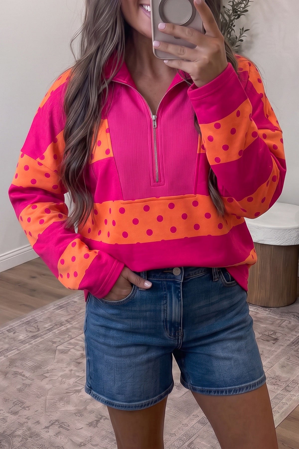 Color Me Happy Quarter Zip Pullover