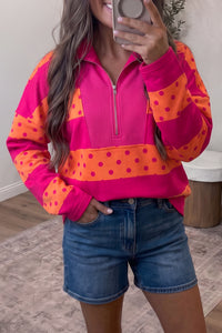 Color Me Happy Quarter Zip Pullover