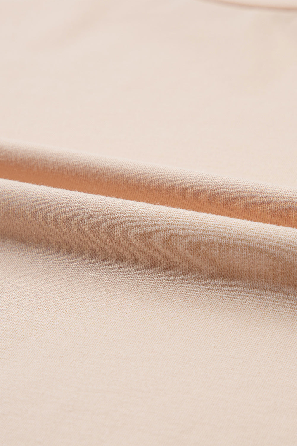 Casual (Tan) Basic T-Shirt with Cuffed Sleeves
