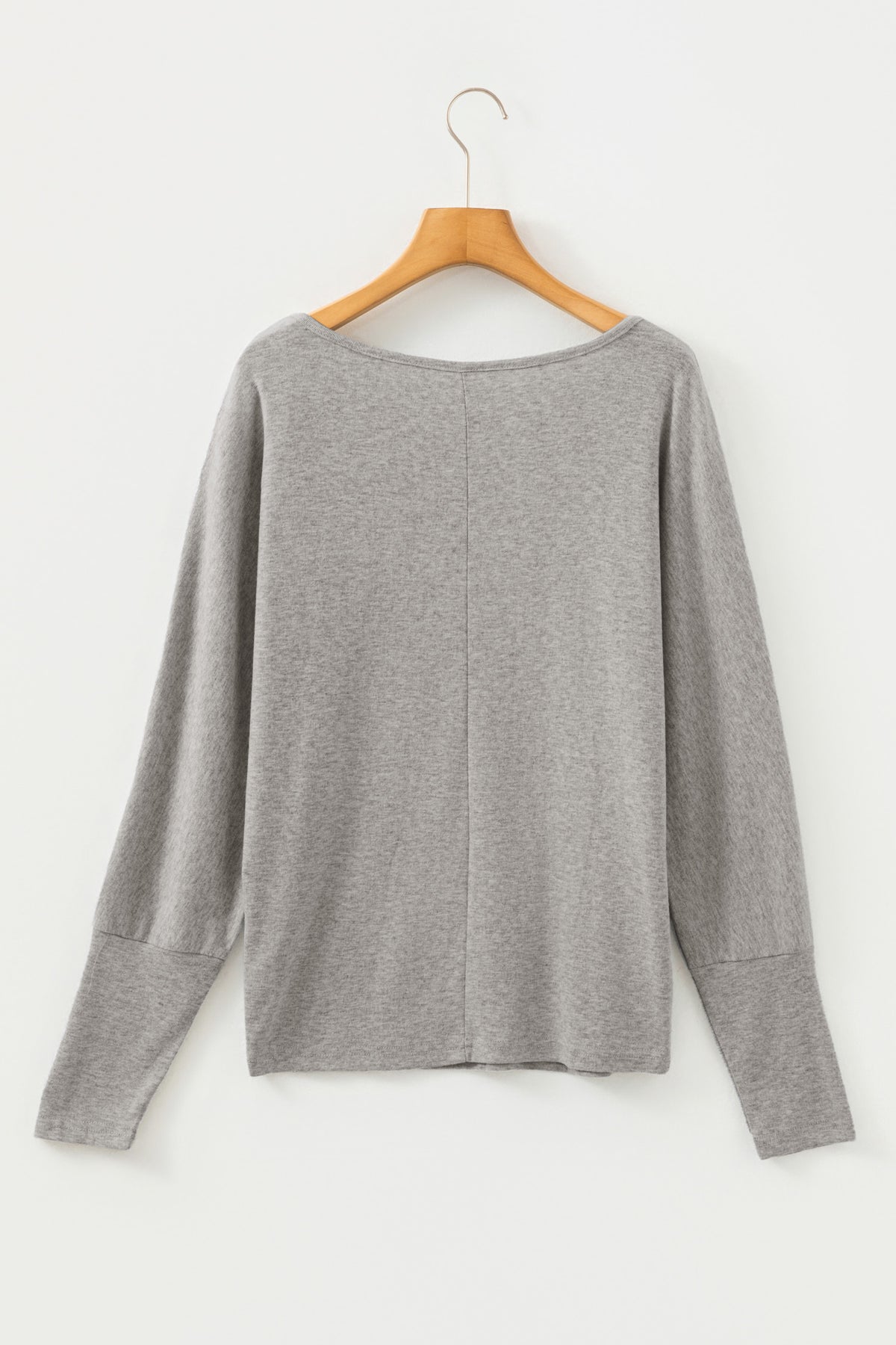 Vera Easy-Style (Gray) Long Sleeve Top w/Added-Length Cuffs