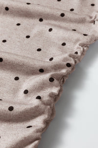 Boat Neck (Light Almond) Polka Dot Lightweight Long Sleeve Top