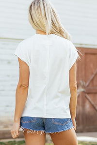 USA Color Block, Patch &  Stitched-Letter Tee