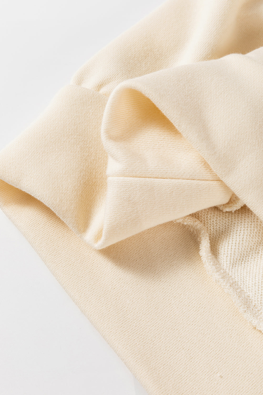 Ivory Round Neck Sweatshirt w/ Upper Back Bow