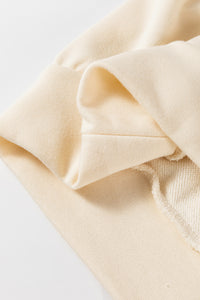 Ivory Round Neck Sweatshirt w/ Upper Back Bow
