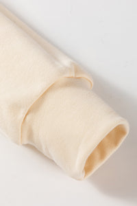 Ivory Round Neck Sweatshirt w/ Upper Back Bow