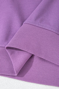 Purple, Pink & Ivory Colorblock Long-Sleeve Top
