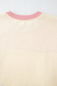 Purple, Pink & Ivory Colorblock Long-Sleeve Top
