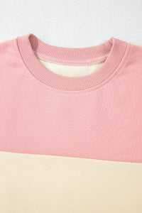 Purple, Pink & Ivory Colorblock Long-Sleeve Top