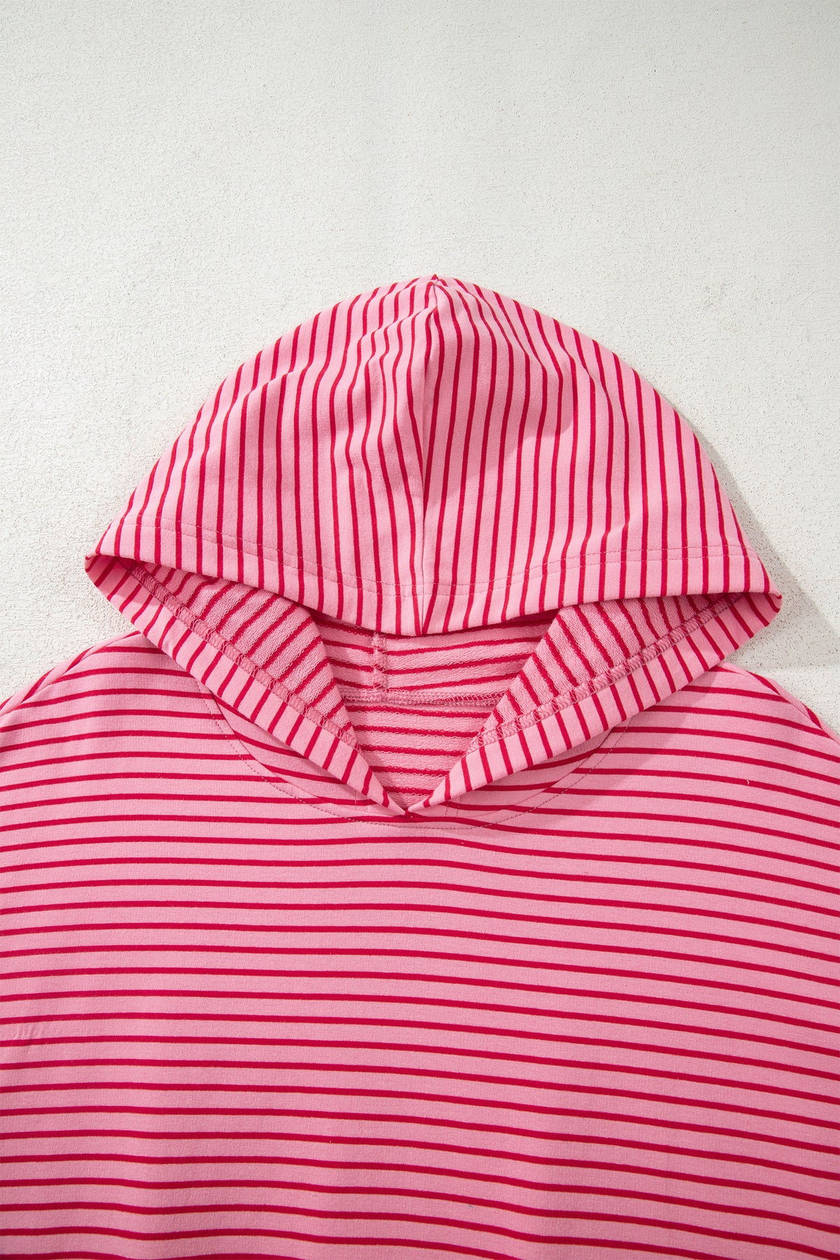 Pink & Red Striped Lightweight Spring Hoodie