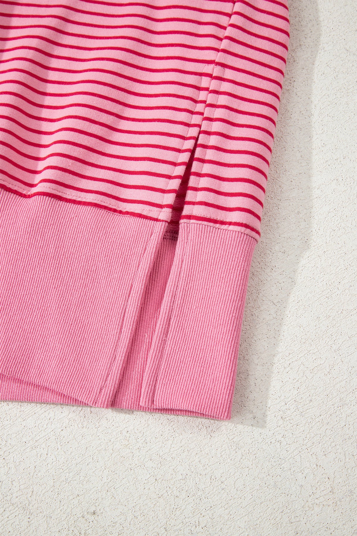 Pink & Red Striped Lightweight Spring Hoodie