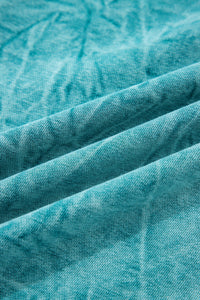 Saved By Grace (Teal) Letter Embroidery Mineral Wash Loose Sweatshirt