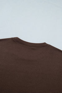 Patchwork PRAY Dark Brown Lightweight Sweatshirt