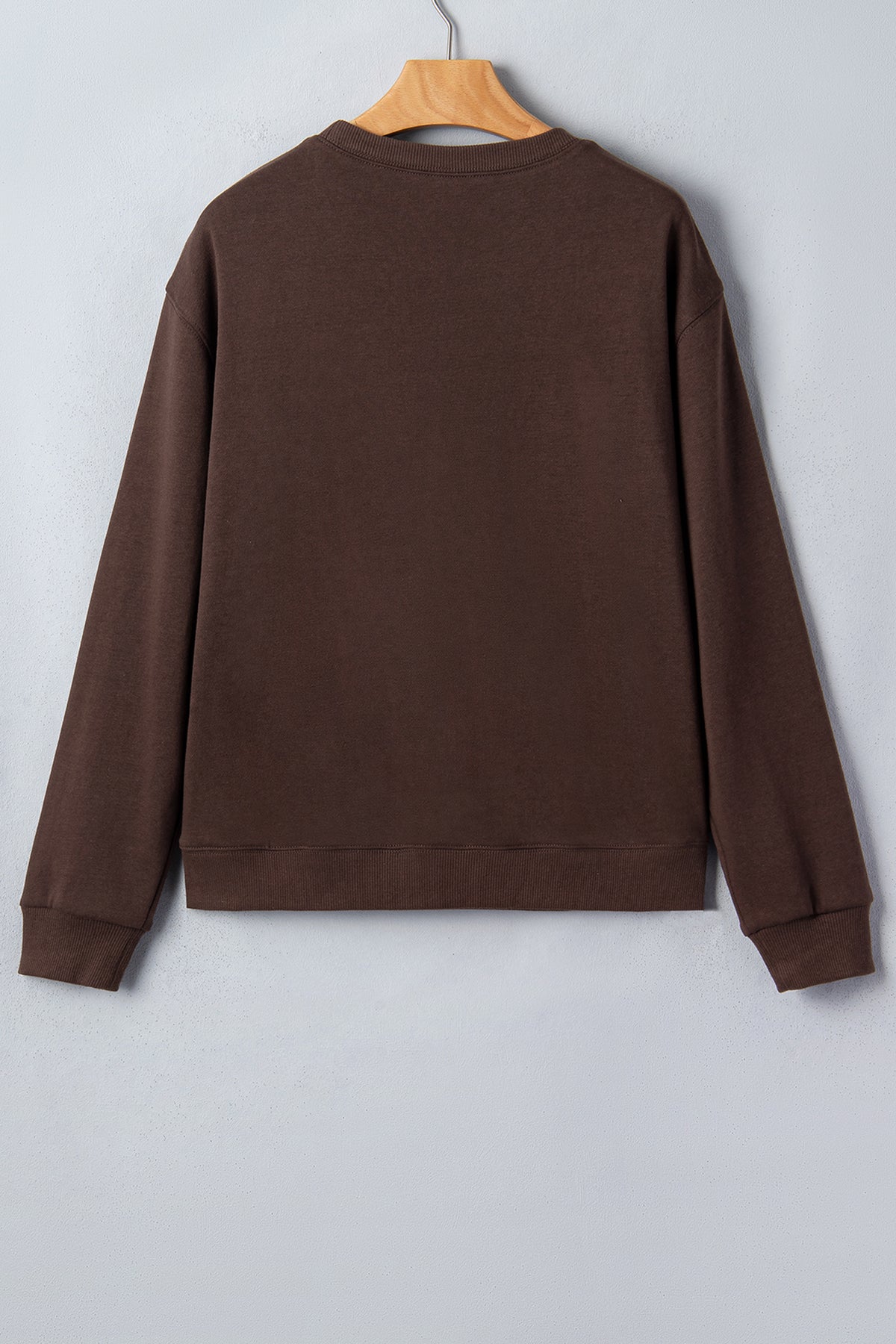 Patchwork PRAY Dark Brown Lightweight Sweatshirt