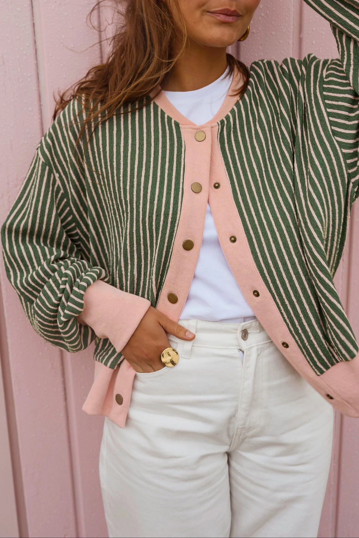 Stella Striped Cardigan w/Pockets