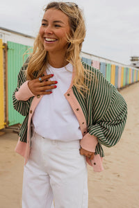 Stella Striped Cardigan w/Pockets