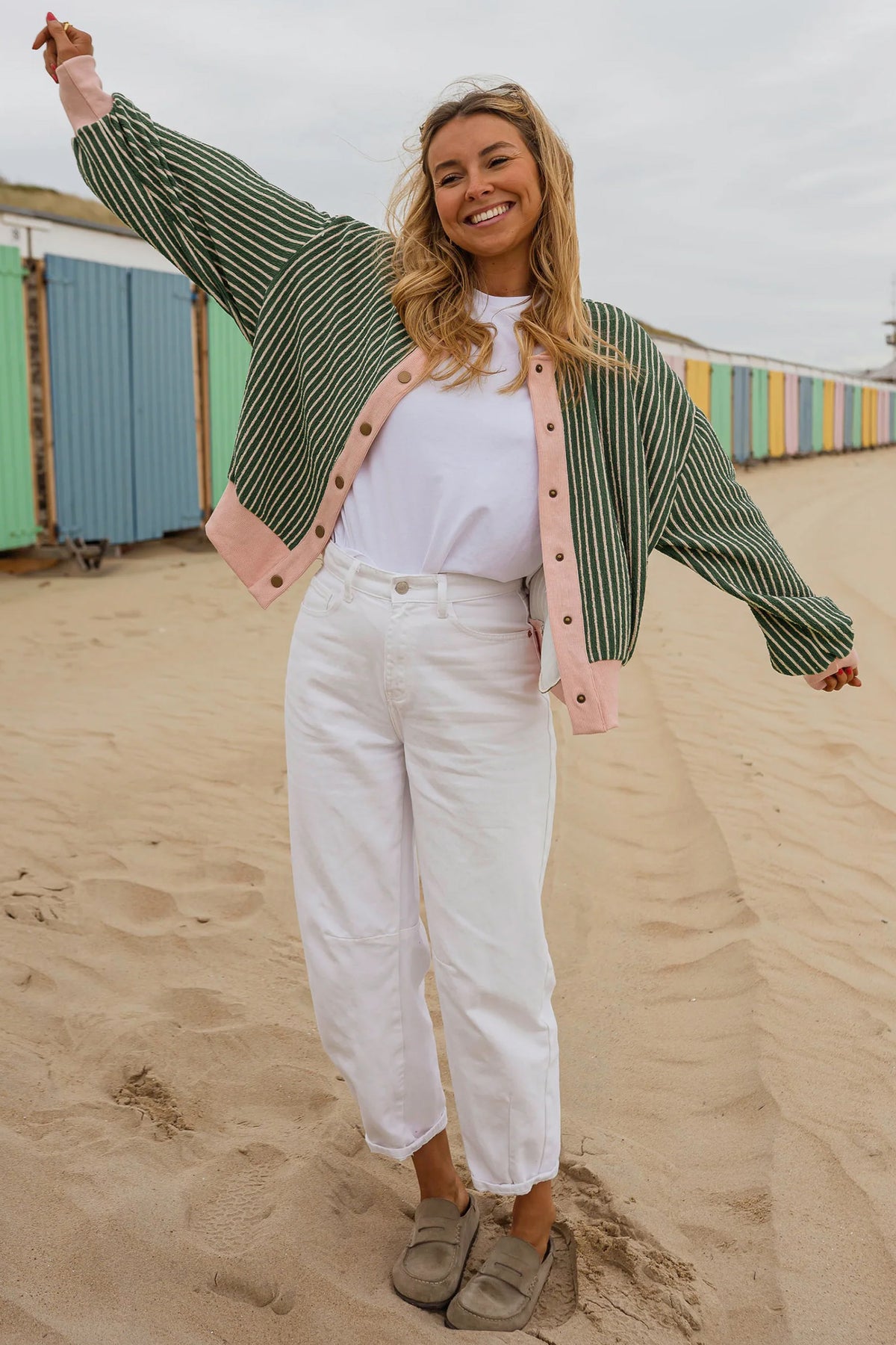 Stella Striped Cardigan w/Pockets