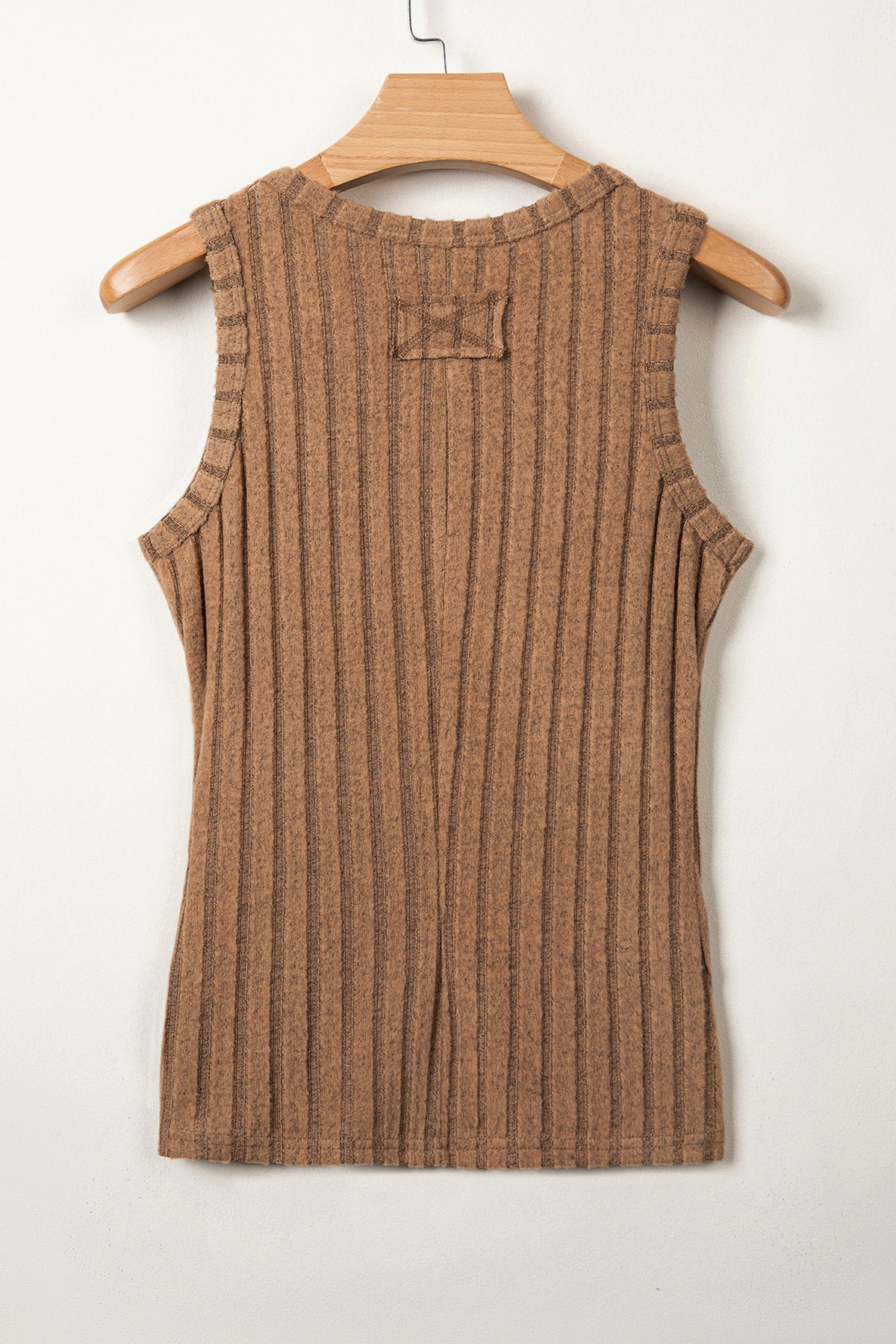 Slim Ribbed (Brown) Soft Tank Top