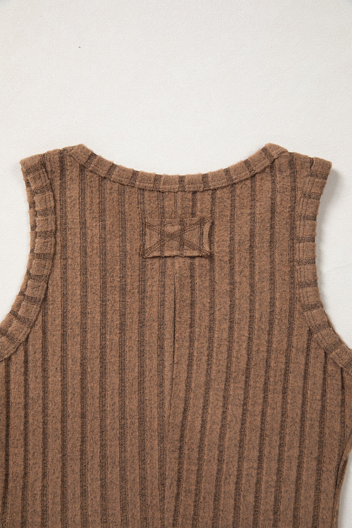Slim Ribbed (Brown) Soft Tank Top