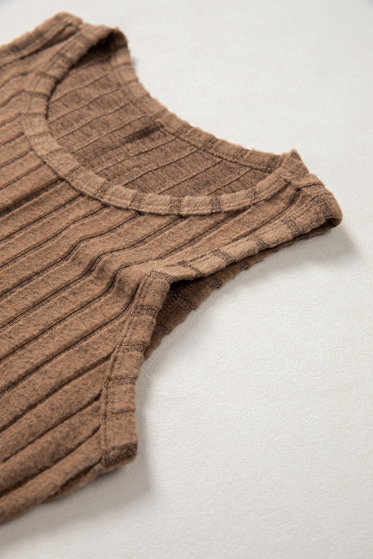 Slim Ribbed (Brown) Soft Tank Top