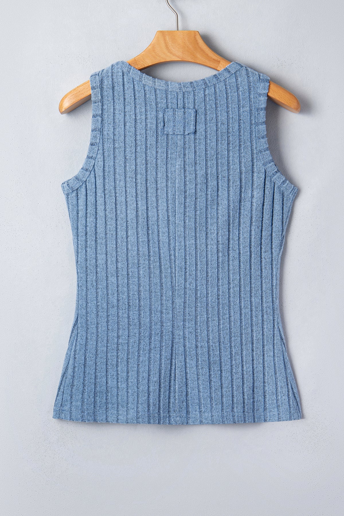 Slim Ribbed (Blue) Soft Tank Top