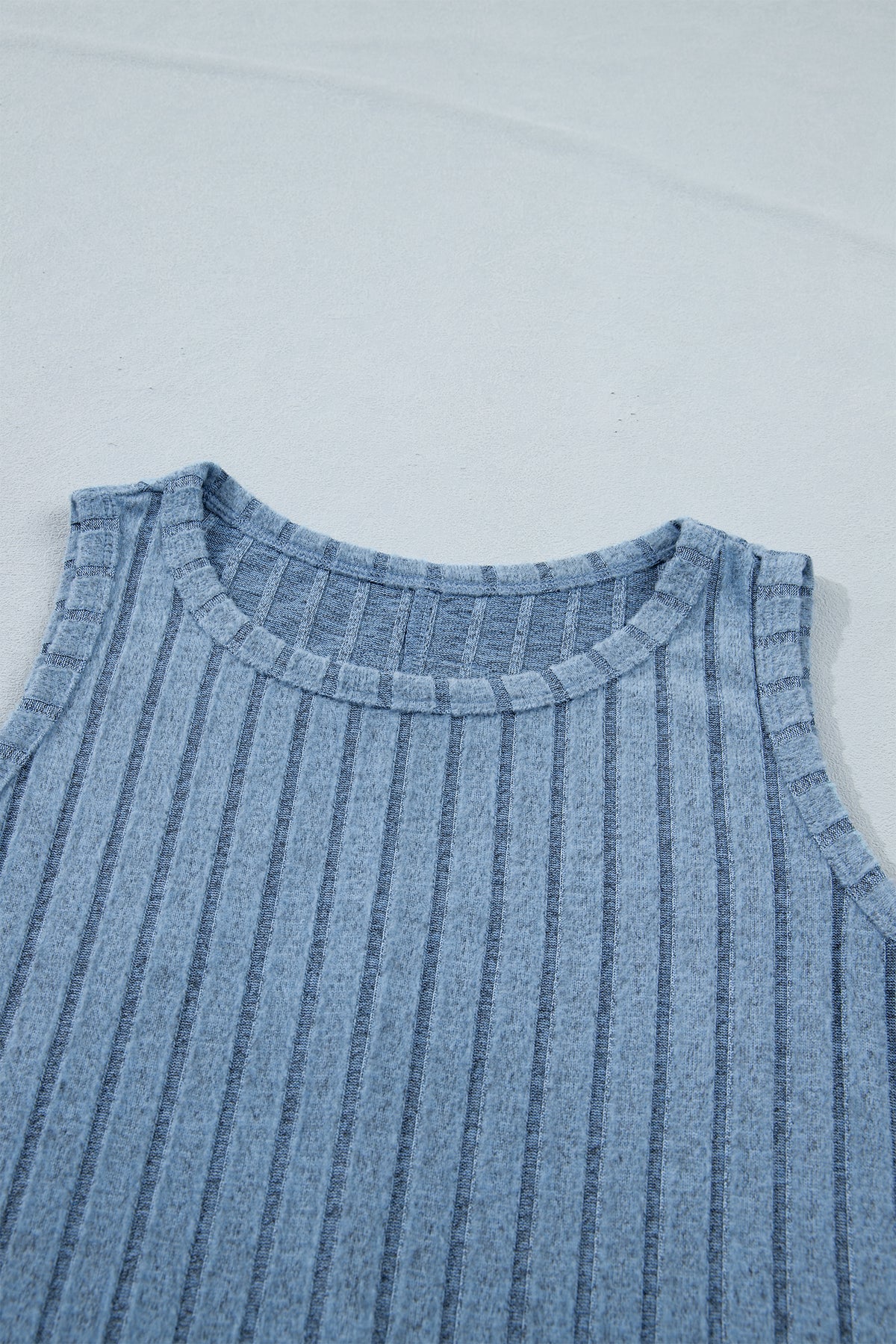 Slim Ribbed (Blue) Soft Tank Top