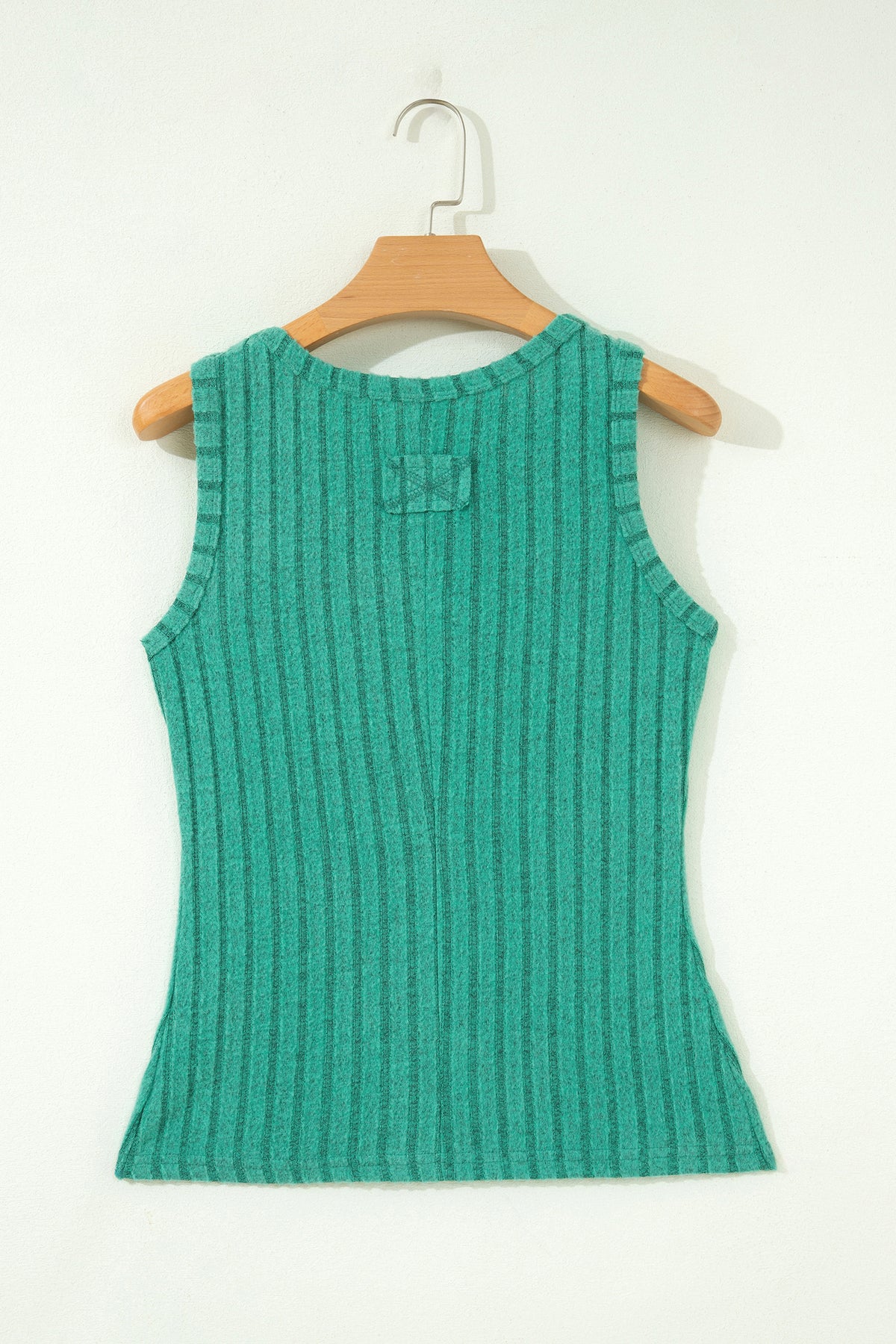 Slim Ribbed (Green) Soft Tank Top