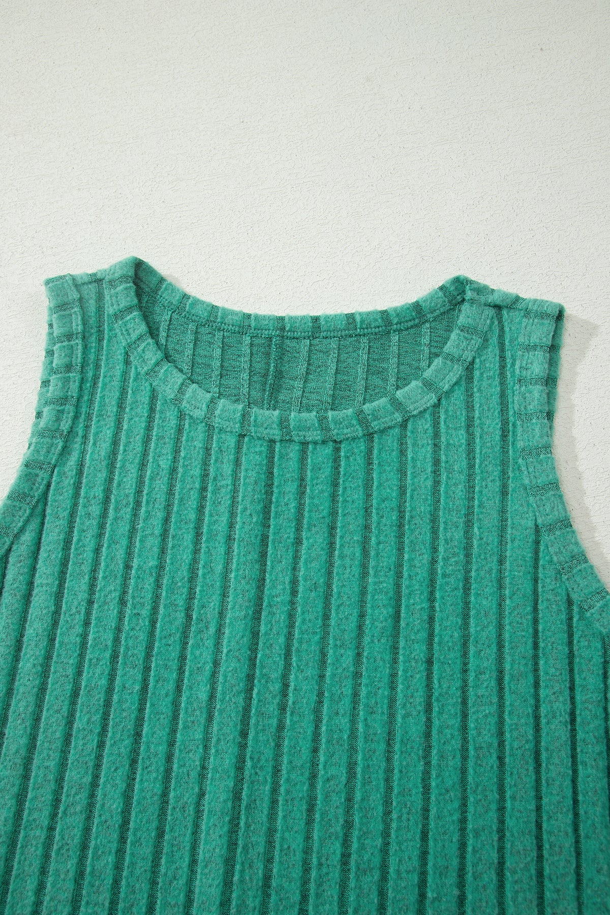 Slim Ribbed (Green) Soft Tank Top