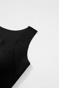 Wide-Strap Braless (Black) Tank Top w/Built-In Padding