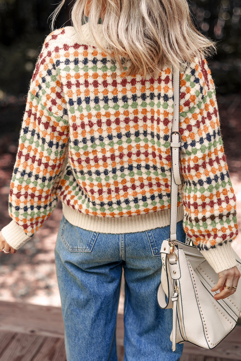 Autumn Multi-Color Knit Sweater Cardigan