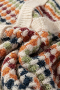 Autumn Multi-Color Knit Sweater Cardigan