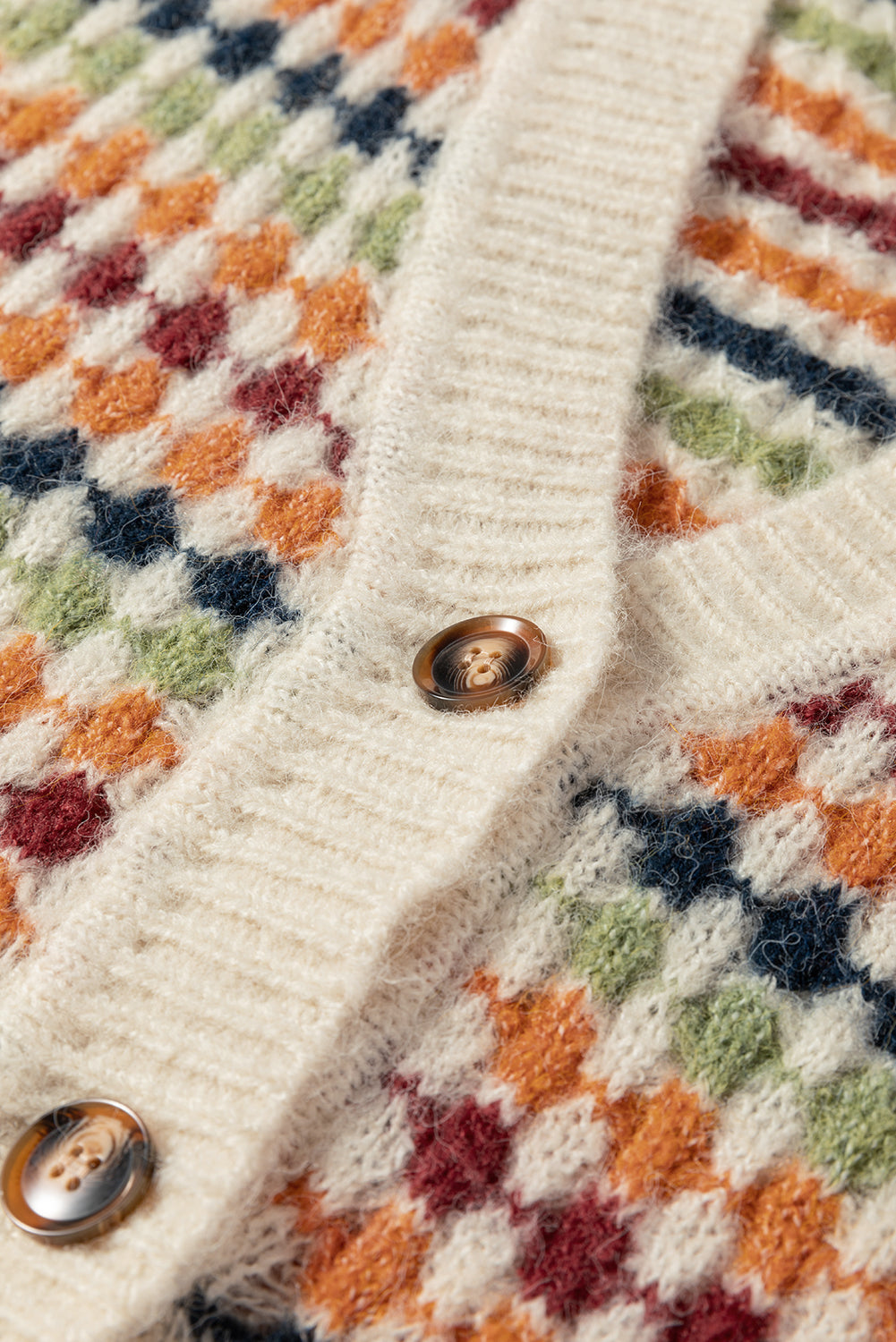 Autumn Multi-Color Knit Sweater Cardigan