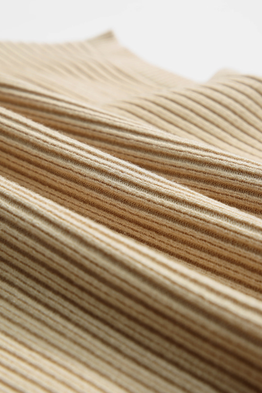 Ribbed (Tan) Short Sleeve Sweater w/ Patch Pocket