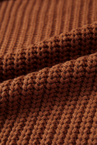 Bronco Babe (Latte) Cable Knit Sweater