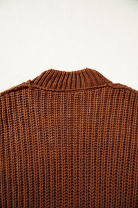 Bronco Babe (Latte) Cable Knit Sweater