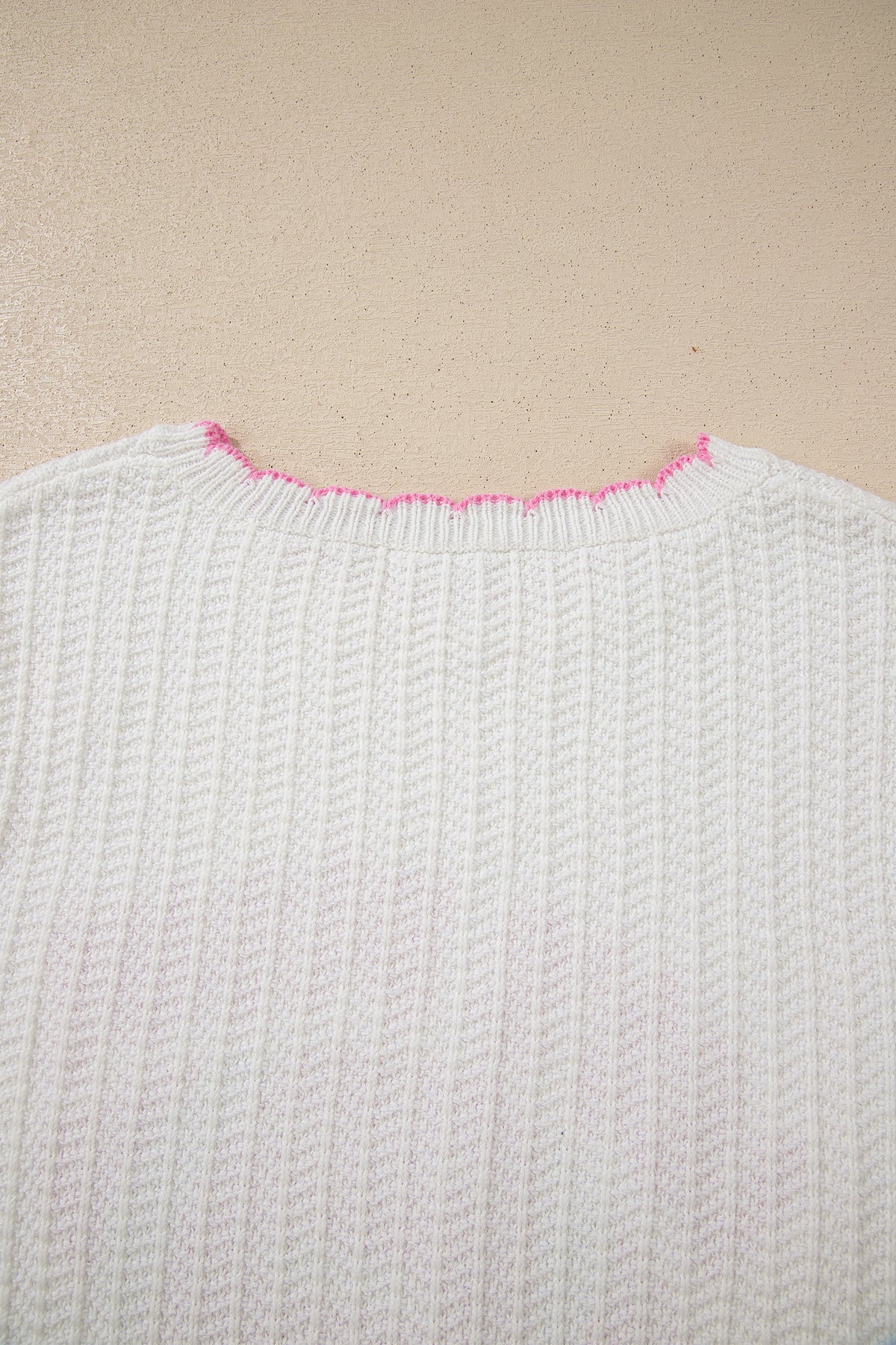 "Let's Play Football" 100% Cotton White & Pink Sleeveless Knit Sweater