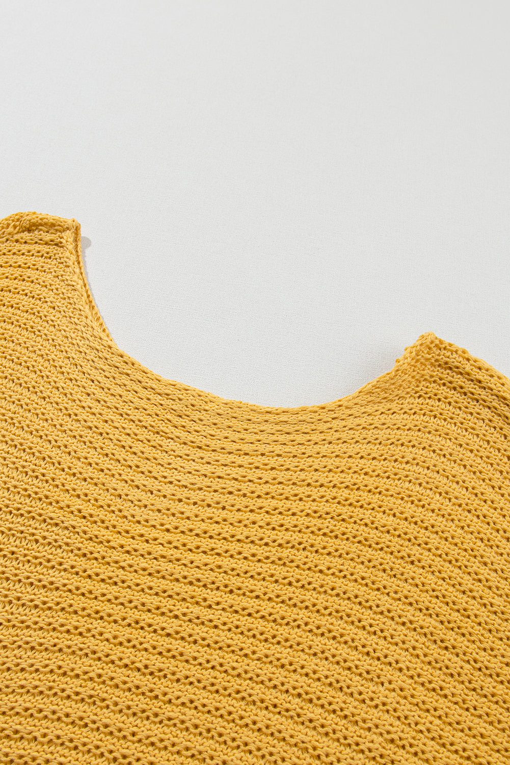 Gold Knit Short-Sleeve Sweater