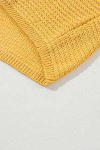 Gold Knit Short-Sleeve Sweater