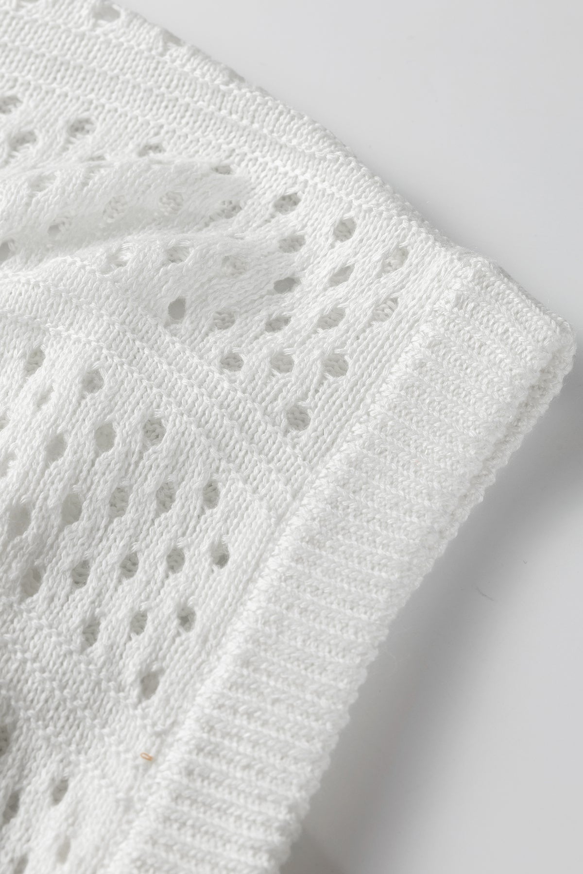 Boho Knit (Off White) Relaxed Fit Short Sleeve Sweater