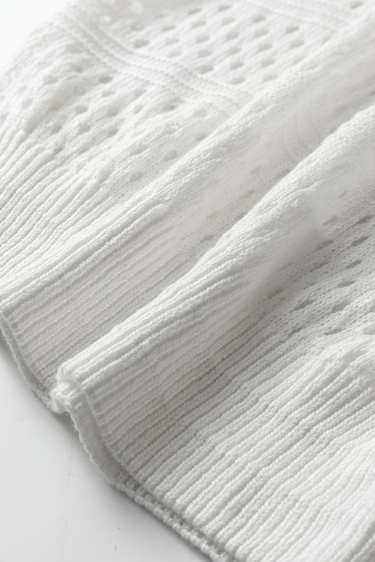 Boho Knit (Off White) Relaxed Fit Short Sleeve Sweater