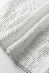 Boho Knit (Off White) Relaxed Fit Short Sleeve Sweater