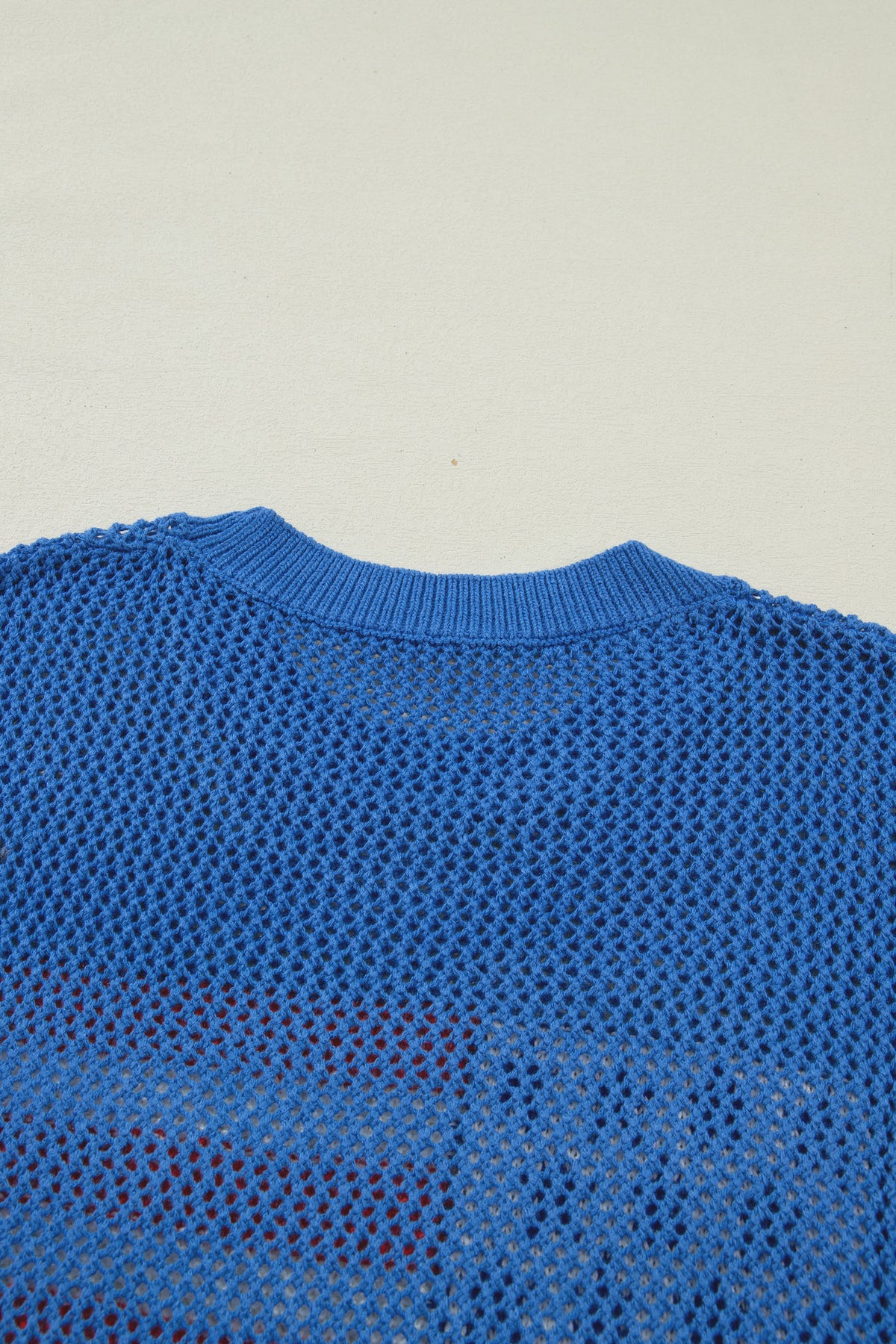 Blue American Flag Knit Short Sleeve Top