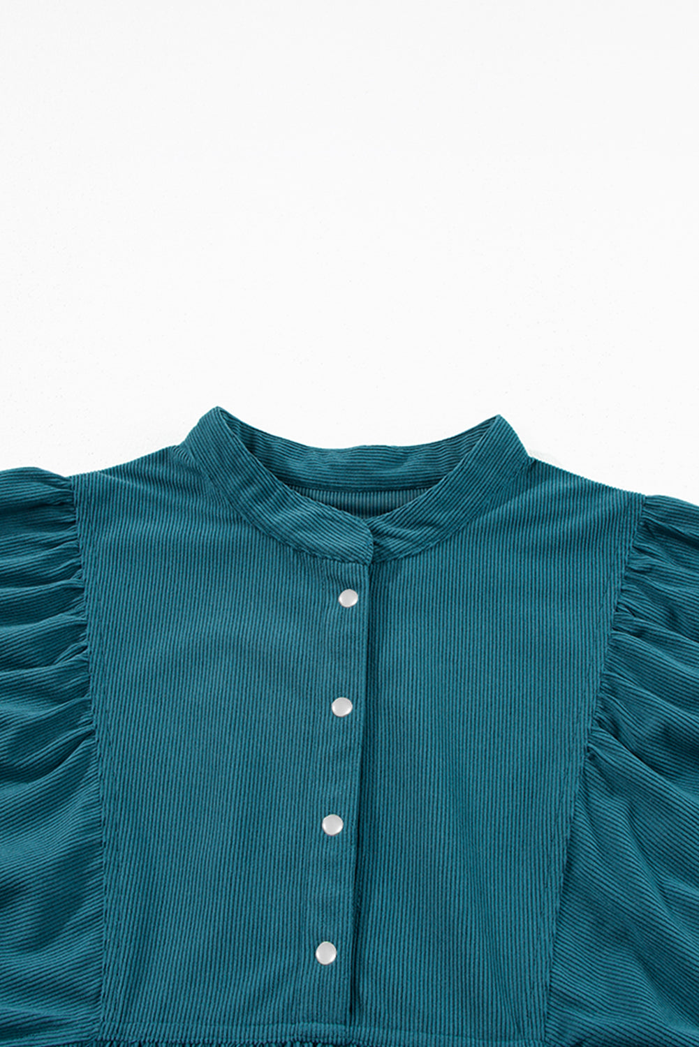 Corduroy (Blue) 3/4 Bracelet Sleeve Mini Dress w/Pockets