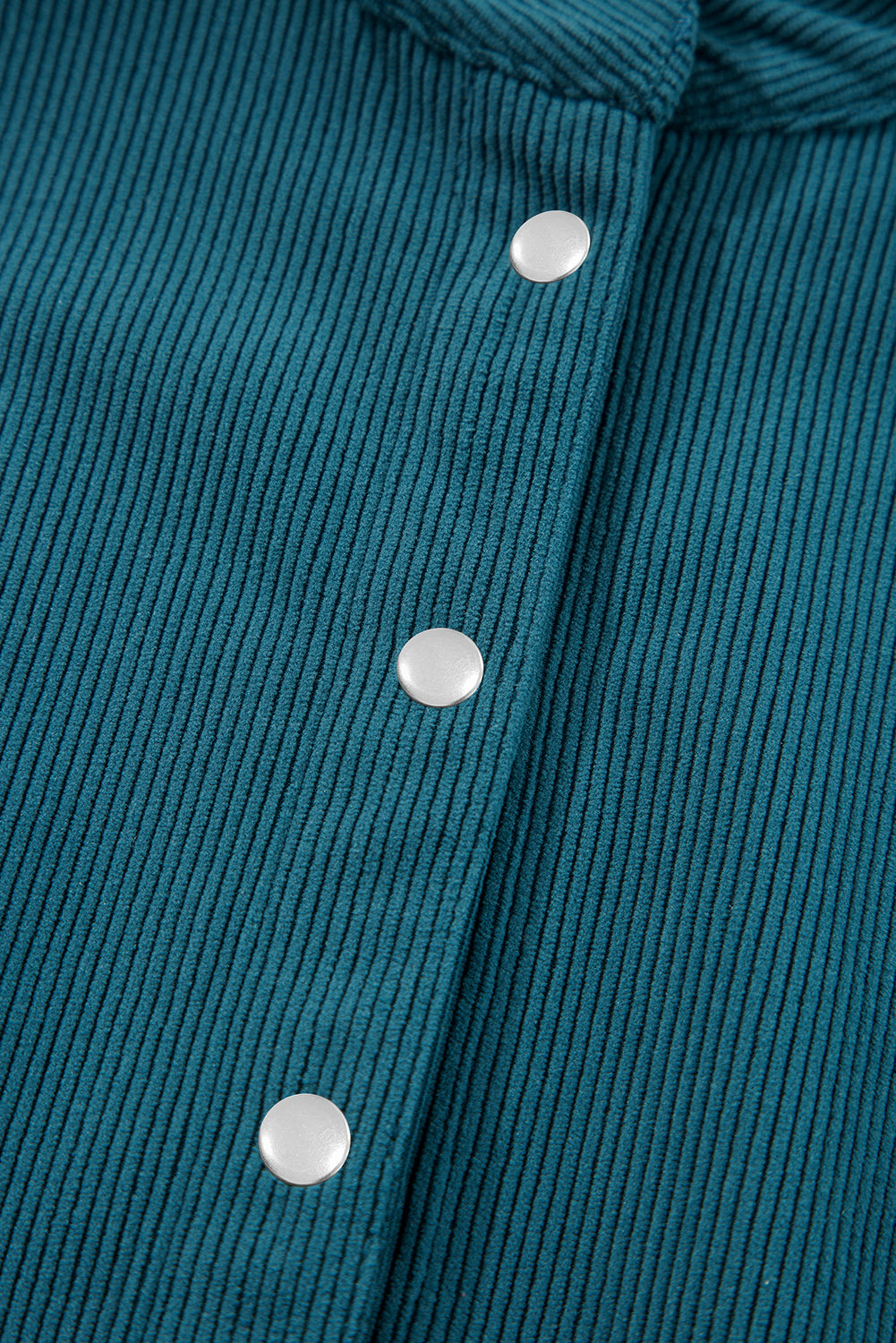 Corduroy (Blue) 3/4 Bracelet Sleeve Mini Dress w/Pockets