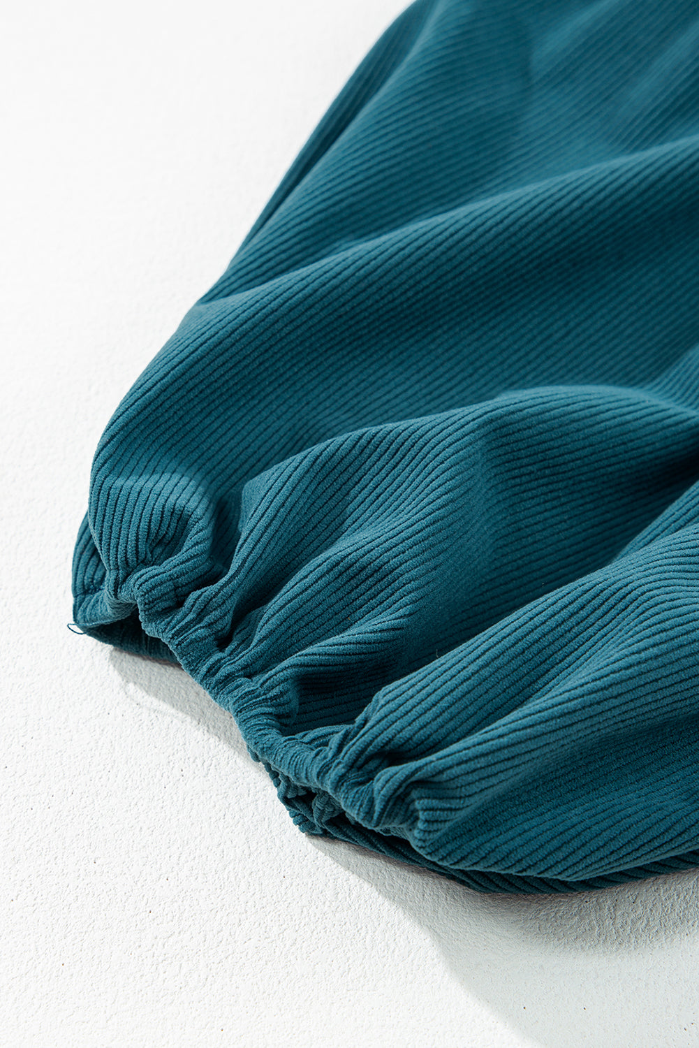 Corduroy (Blue) 3/4 Bracelet Sleeve Mini Dress w/Pockets