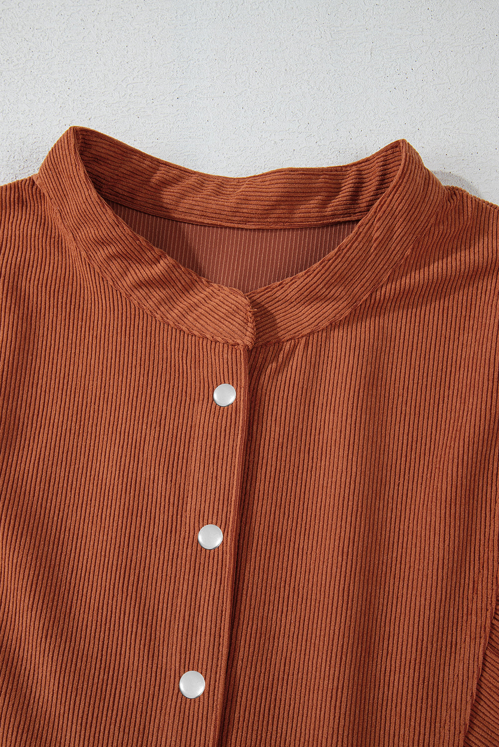 Corduroy (Rust) 3/4 Bracelet Sleeve Mini Dress w/Pockets
